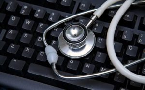 stethoscope on keyboard pic