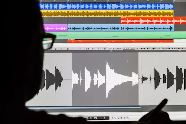 Audio shown in time domain although our processing was in frequency space