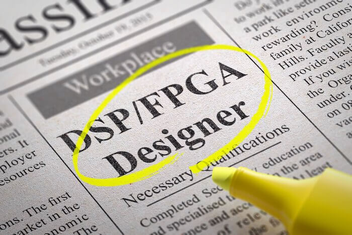 DSP/FPGA Designer job posting in newspaper