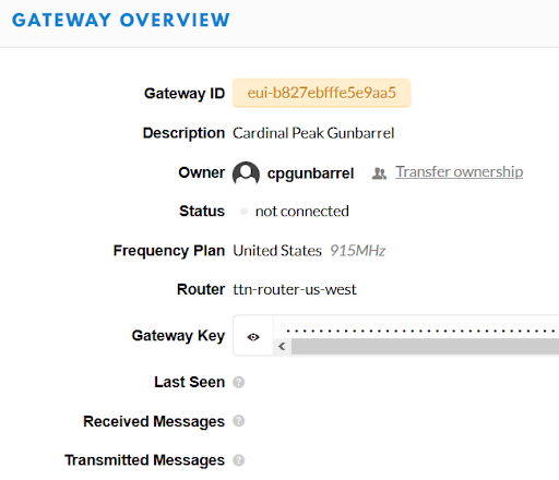 Gateway Overview No Connection