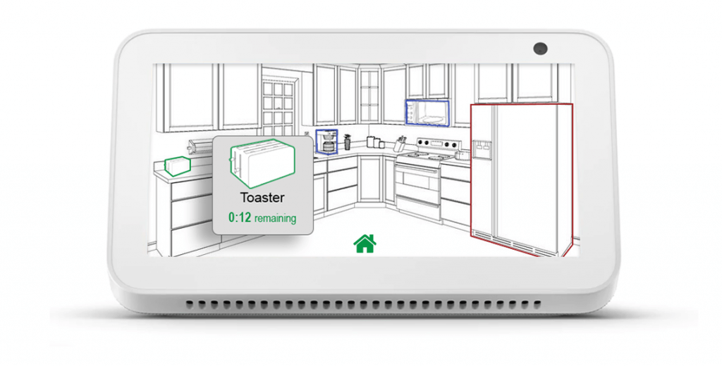 Sample app displays nearby Bluetooth devices and current status on an Amazon Echo Show, Google Nest Hub or comparable smart device