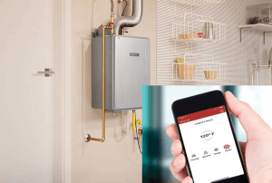 connected tankless hot water heater