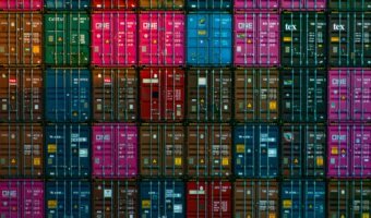containerized toolchain image showing grid of shipping containers