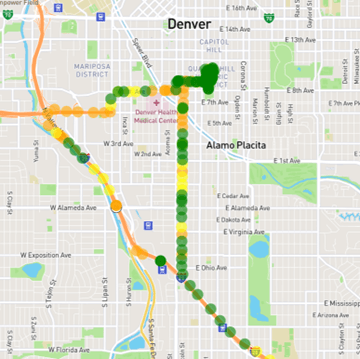 Amazon Sidewalk Test kit location history map