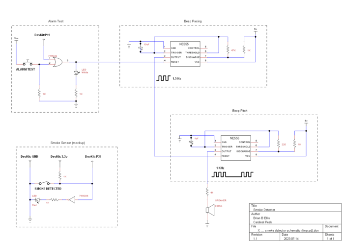 amazon sidewalk smoke detector schematic (tinycad)