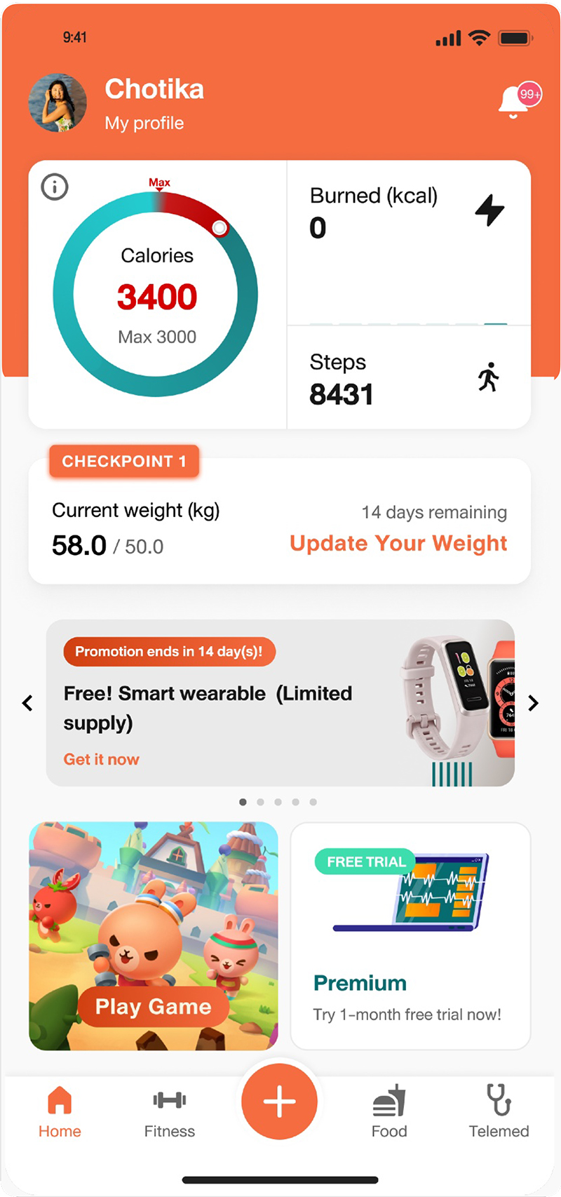 Localized Mobile App UX Design for SCB Spring Up Fitness App_SCREEN 1