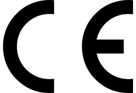 CE mark, a mandatory conformity symbol that shows a product meets European Union health, safety, and environmental protection standards